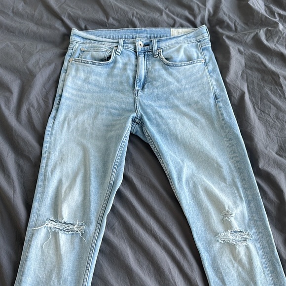 Rag&Bone Fit 1 ripped knee blue jeans 30x32 - Picture 1 of 4